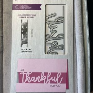 Crafters Companion stamp and die set. So Thankful for you